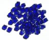 50 8mm Diagonal Hole Cobalt Cube Beads